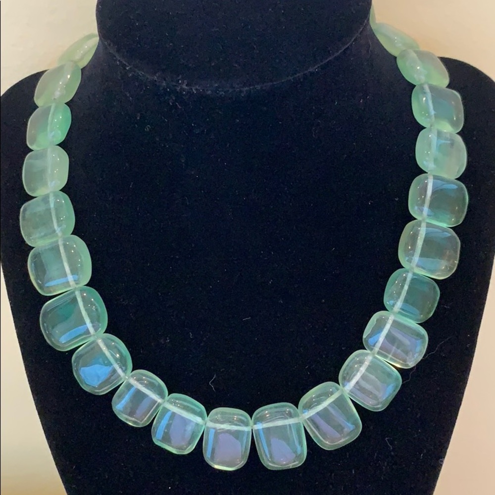 Beautiful Green Glass Beaded Necklace